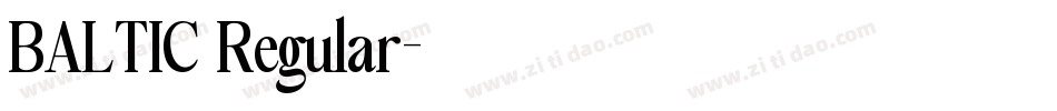BALTIC Regular字体转换
